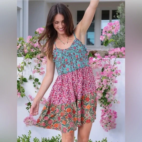 Natural Life Harley Mini Dress - Magenta Mixed Floral NWT - Picture 4 of 10